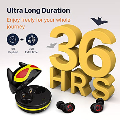Cute Batman Wireless Earphones, Waterproof, Noise Cancelling in-Ear erbuds, TWS Stereo Headphones, Built in Mic Headset Premium Sound with Deep Bass,JE-02B_K03 - color: JE-02B_K03