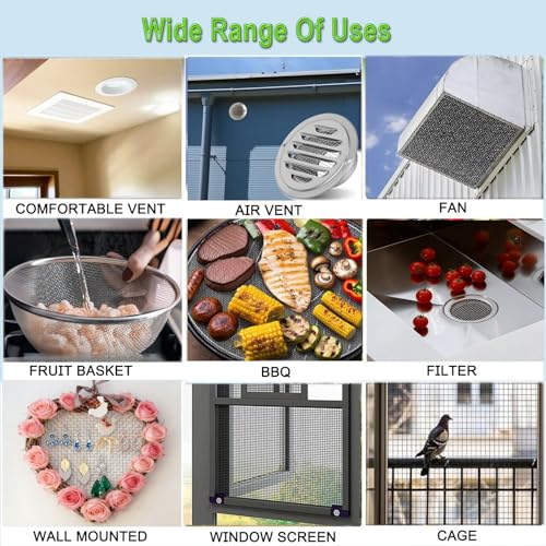Stainless Steel Wire Mesh Screen 15.7"x78.7", 1mm Hole 20Mesh Never Rust | Sturdy and Heat Resisting Metal Mesh Sheet, 0.3mm Fine Wire Easy to Cut for Vent, Window Screen, Rodents, Cage, DIY
