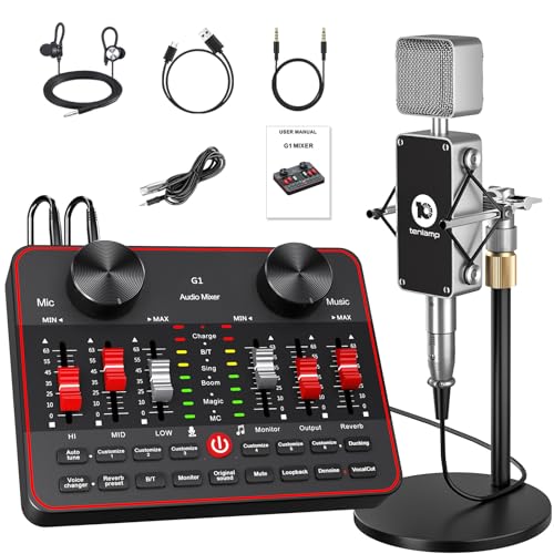 neculogy Podcast Equipment Bundle, BM-800 Condenser with Voice Changer, Recording Studio Package - Podcast Microphone Bundle for Laptop, Streaming/Live Broadcast/YouTube Recording