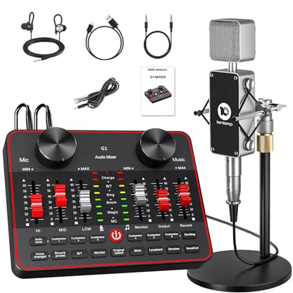 neculogy Podcast Equipment Bundle, BM-800 Condenser with Voice Changer, Recording Studio Package - Podcast Microphone Bundle for Laptop, Streaming/Live Broadcast/YouTube Recording