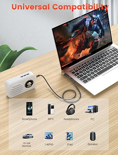 VANAUX Aux Cable for Car 90 Degree Right Angle Auxiliary Cable Stereo Aux Jack to Jack Cord Compatible for Mp3 Player, Car Stereos, Smartphone, Speakers, Headphone and More(1.5Ft/0.5M) - size: 1.5 ft