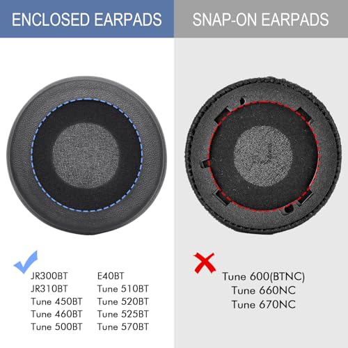Ear Pads for JBL Tune 450BT / Tune 500BT / Tune 510BT / Tune 520BT - Black