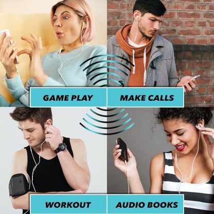 White Wired Earbuds 3.5mm Jack, Ear Buds with Microphone Wired, Earbuds with Mic Inline & Volume Control, Ear Buds with Wire, Plug In Earphones with Inline Microphone & Volume Control - 2 Pack - size: Pack of 2
