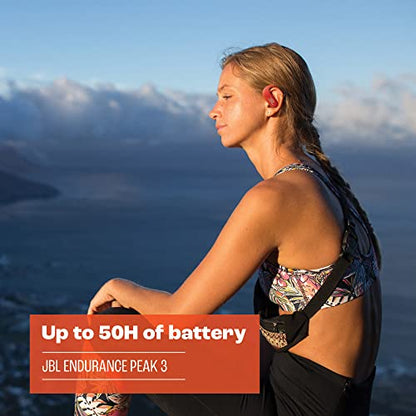 JBL Endurance Peak 3 - Dust and Water Proof (IP68) True Wireless Active Earbuds, JBL Pure Bass Sound, Up to 50 Total Hours of Playback with Speed Charge, Ambient Aware & Talk Thru (Black) - color: Black