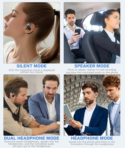 AI Wireless Earbuds, Noise Cancelling & Real-Time Translator | Real-time translator supports 150+ languages, advanced noise cancelling & sound optimization, comfortable fit.