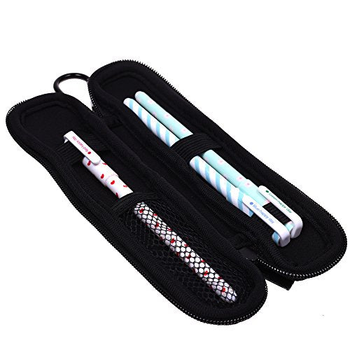 Cosmos Neoprene Stylus Pen Pencil Case Pouch Compatible with Apple Pencil, Wacom Stylus, Fountain Pen, Ballpoint Pen, Stylus Touch Pen (Neoprene Soft Pencil Case with Carabiner) - color: Neoprene Pencil Case with Carabineer