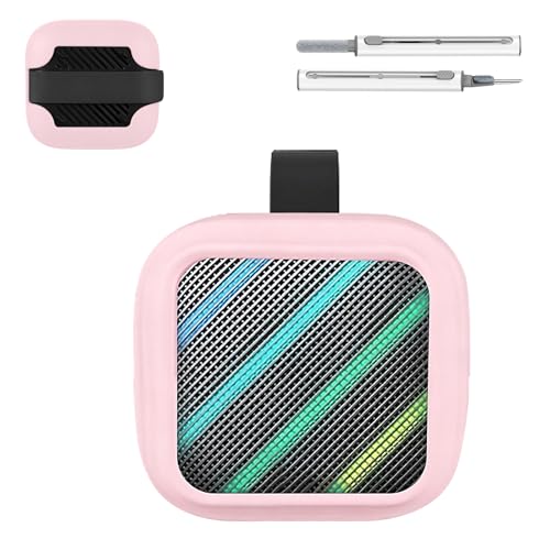 Silicone Case for Anker Soundcore Boom Go 3i Portable Bluetooth Speaker, Full Protective Skin Cover with Cleaner Kit,Charging with Case,Pink - color: Pink