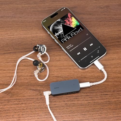 Geekria Pocket Box 3 USB-C Portable Headphone AMP, 4.4mm Balanced Output and 3.5mm Stereo Output, Mini Hi-Fi DAC Dual Chip CS43131, Support up to 384KHz/32bit