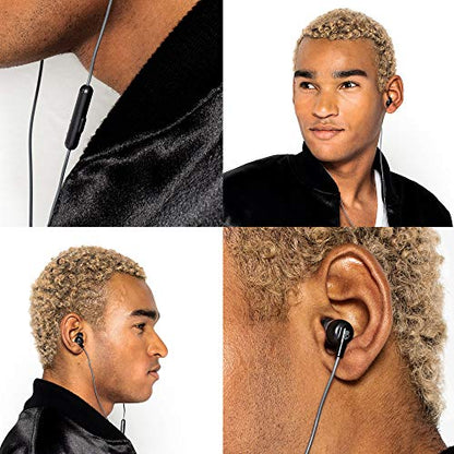 Skullcandy Ink’d+ Wired Earbuds with 3.5mm AUX Plug - Black | Noise Isolating Fit, Wired Connection, In-Line Microphone Call and Track Control, Ear Gel Sizes for Custom Fit, Travel Ready - color: Black
