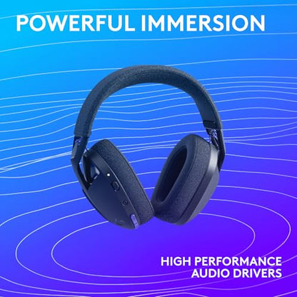 Logitech G321 Lightspeed Wireless Gaming Headset - Black | Dynamic Comfort and fit, 16 kHz Boom mic, 20+ hrs Battery, for PC - color: Black