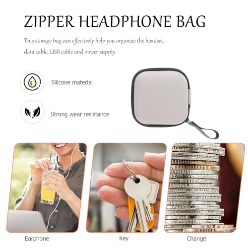 2pcs Eva Earphone Case and Hard Disk Pouch Zipper Storage Bag for Earbuds and Headphones, Portable Protective Organizer for Travel and Daily Use