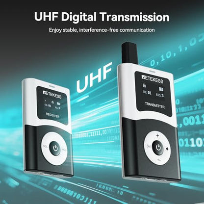 Retekess T130U(4nd Gen T130)Tour Guide System, Translation System(1TX 10RX) | for Factory, School, 200M, U-Band Digital Mode, with16 USB Charging Ports, 40H, Easy Operation, Wireless Connection - style: 1-10