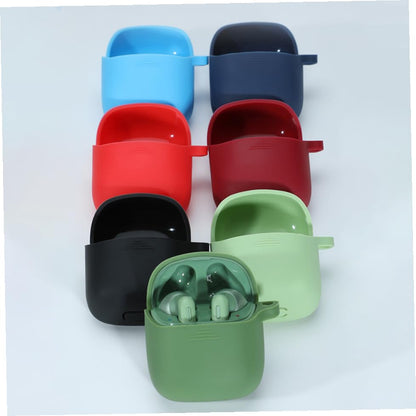 DOITOOL Silicone Earphone Cover Compatible with Jbl Tunetws Impact Resistant Scratch Durable Protection Convenient Charging Access Red - color: Red