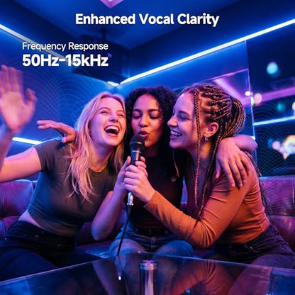 Cable Matters 2-Pack Cardioid Dynamic Vocal Microphones with 15ft Cable | 6.35mm Wired Microphone, for Singing and Karaoke, Compatible with Singing Machine