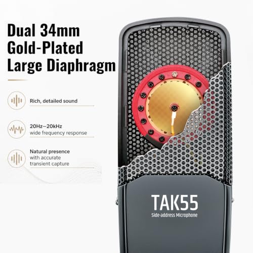 TAKSTAR TAK55 XLR Condenser Microphone with 34mm Large Diaphragm