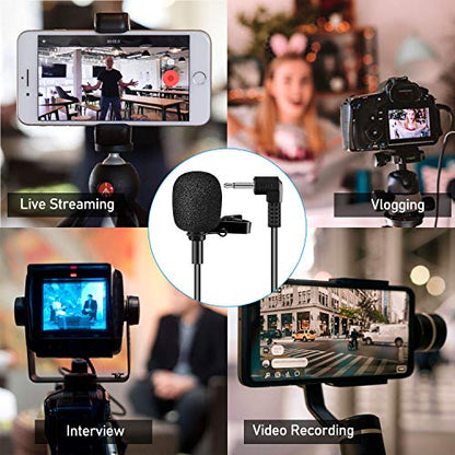 EXMAX Wired Collar Microphone Lavalier Micophone Lav Mic Clip for ATG-100T EXD-101 EXD-6824 Wireless Tour Guide System Transmitter Voice Amplifier Teaching Conference Training 3.5mm Lapel Microphone