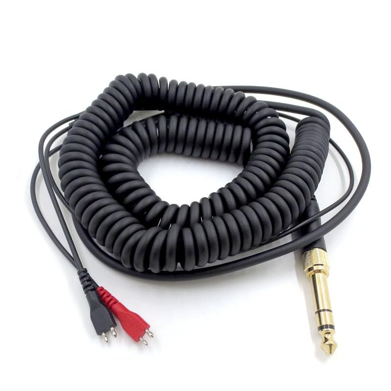 V-MOTA Pro Audio HD 25 Spring Coil Cable Extension Cord with 6.35mm Adapter Compatible with Sennheiser HD 25 Aluminium,HD25-1 II,HD 450 II,HD 480 Classic,HD 530 II,HD 540 II,HD 560 II Headphones