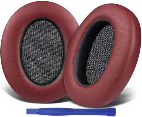 SOULWIT Earpads Cushions Replacement for Sony WH-XB910N Extra Bass Headphones, Ear Pads with Soft Protein Leather, Noise Isolation Foam - Burgundy - color: Burgundy
