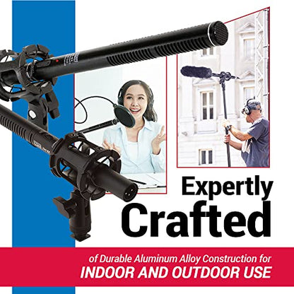 VidPro XM-88 Professional Video & Broadcast Shotgun Microphone Kit, 13-Piece, XLR, Aluminum Alloy, for Recording, Live Streaming, Music, Speaking, Interviews - style: XM-88