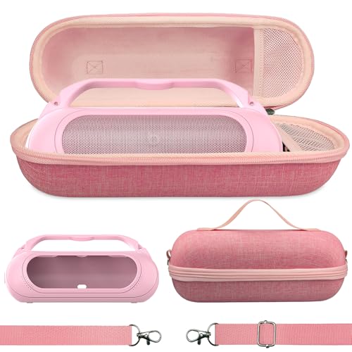 Silicone Cover and Hard Carrying Case for Beats Pill 2024 Bluetooth Speaker | Protective Cover Case for Beats Pill Speaker Accessories, Scratch-Resistant and Drop-Proof Cover (Pink Case) - color: Pink Case