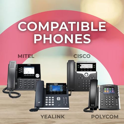 XS 820 Telephone Headset Bundle for Agent Training, Coaching, Monitoring, Supervising, Onboarding - Compatible Desk phones - Avaya, Yealink, Poly, Cisco, Mitel, Grandstream (Mono, Basic Bundle) - color: Mono