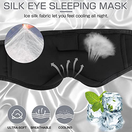LC-dolida Sleep Headphones, Sleep Mask Bluetooth Wireless Music Eye Mask, Sleeping Headphones for Side Sleepers Sleep Mask with Bluetooth Headphones Ultra-Thin Stereo Speakers Perfect for Sleeping - color: Classical Grey