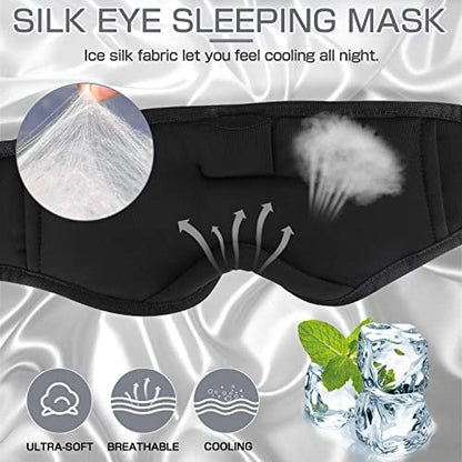 LC-dolida Sleep Headphones, Sleep Mask Bluetooth Wireless Music Eye Mask, Sleeping Headphones for Side Sleepers Sleep Mask with Bluetooth Headphones Ultra-Thin Stereo Speakers Perfect for Sleeping - color: Classical Grey