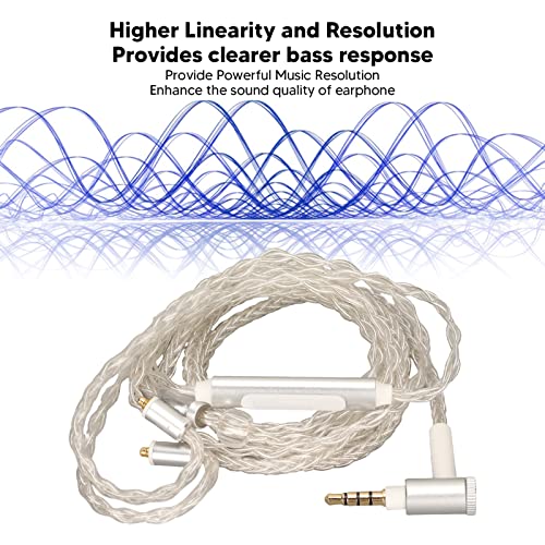 Headphone Extension Cable, MMCX to 3.5mm Sound Replacement Cord for SE846 SE535 SE215 SE315 SE425, MAGAOSI K5 LZ A5 Headphone Upgrade Cable with Mic