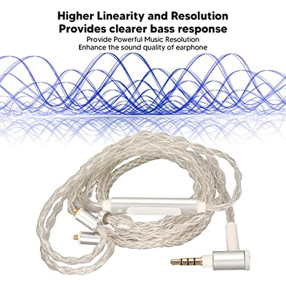 Headphone Extension Cable, MMCX to 3.5mm Sound Replacement Cord for SE846 SE535 SE215 SE315 SE425, MAGAOSI K5 LZ A5 Headphone Upgrade Cable with Mic
