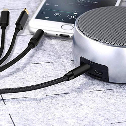 3 in 1 Aux Audio Cord for iPhone [Apple Mfi Certified], USB C to 3.5mm Aux, Lightning to 3.5mm Aux Cable Fit with iPhone 16 15 14, Pixel 9 8 7, Galaxy S24 S23, iPad/MacBook Pro to Car Stereo 4FT
