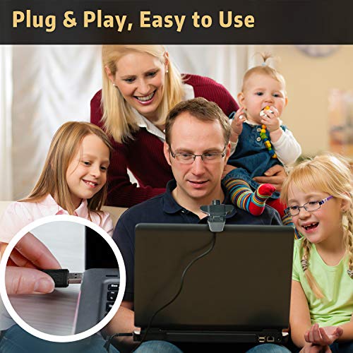 Septekon 1080P HD Webcam with Microphone, Streaming Computer Web Camera for Laptop/Desktop/Mac/TV, USB PC Cam for Video Calling, Conferencing, Gaming
