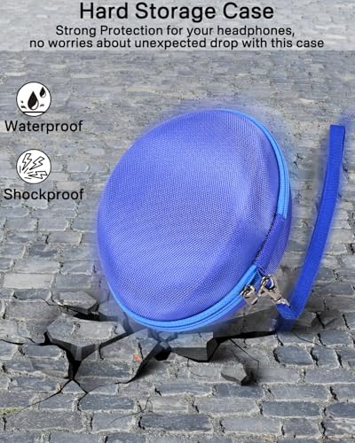 Hard Travel Carrying Case Compatible with Skullcandy Crusher Over-Ear Headphones. (Case Only, Not Include The Device) (Blue) - color: Blue
