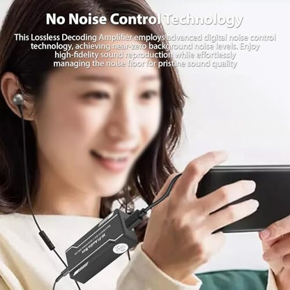 Tissting Portable DAC Amplifier with 4.4mm & 3.5mm Jacks - High Gain Mode, Balanced Output 220mW for Smartphone, Computer, Tablet, HiFi Headphones Lossless Audio Playback