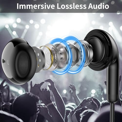 ACAGET USB Computer Headphones for PC Laptop Adjustable Sound & Vocal EQs | Corded Gaming Headset USB A Zoom Meeting Earbuds with Mute Mic & Volume Control HiFi Stereo Laptop Earphones for Dell Surface