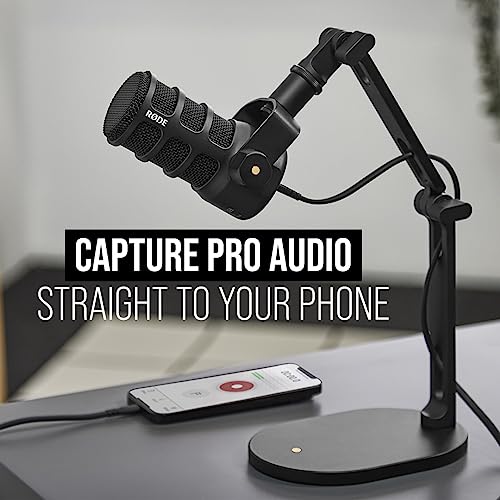 RØDE PodMic USB Versatile Dynamic Broadcast Microphone With XLR and USB Connectivity for Podcasting, Streaming, Gaming, Music-Making and Content Creation (Black) - color: PodMic USB Black