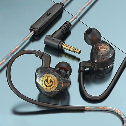 Wired Gaming Earbuds with Mic, Japan Tuning Tech, Deep Bass & HiFi Sound, Noise Isolating in-Ear Headphones, Zero-Lag for Gaming, Crystal-Clear Calls, Laptop, Switch - 3.5mm Black - color: Black