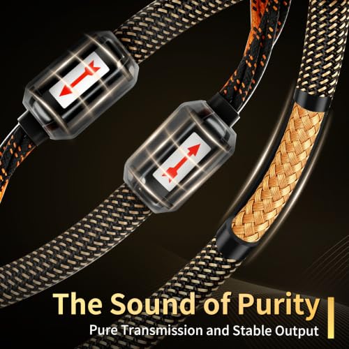 10 Gauge Speaker Wire,5N OFC Speaker Cable with Banana Plugs | Nylon Braided,24K 5μm Gold-Plated,Ferrite Core,Anti-Interference, HiFi Speaker Wire for Home Theater(9.84 ft/118.11 in) - size: 9.84 ft/118.11 in