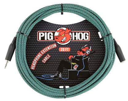 Pig Hog PHX35-20TAB Headphone Extension Cable 20ft - color: Tahitian Blue