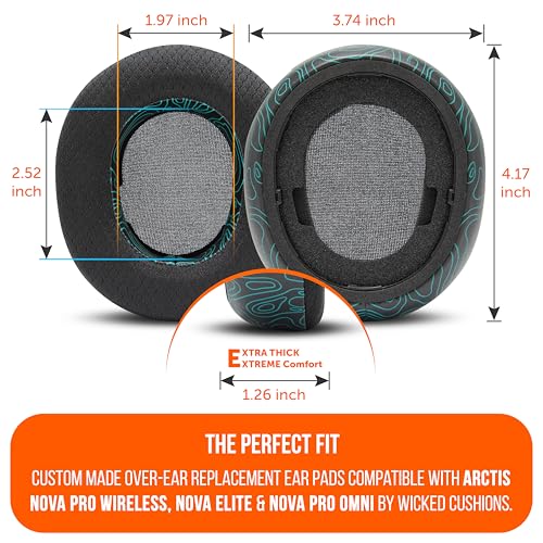 WC Freeze Nova Pro Wireless - Earpads for Arctis Nova Pro Wireless & More | Made by Wicked Cushions | Also fits SteelSeries Nova Elite & Nova Pro Omni(Doesn't Fit Other Models) | Midnight FrankP - color: Midnight FrankP