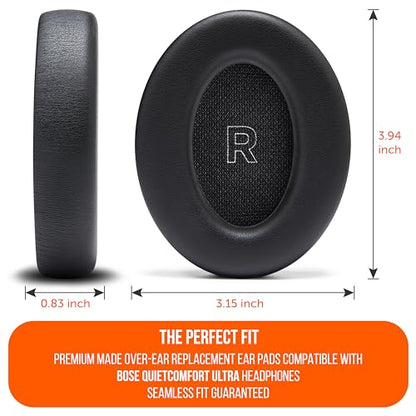 WC PadZ QC Ultra - Earpads for Bose QuietComfort Ultra Gen 1 & 2 | Made by Wicked Cushions | Enhanced Comfort, Thickness & Durability | Black - color: Black