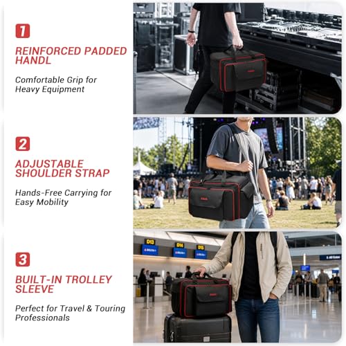 ORKELS Portable Speaker Bag 8Inch for EON Series Speakers, Water-Resistant, Padded, Durable Carry Case with Shoulder Strap (8'' Speaker: EON Compact, IRX108BT) - size: For 8'' Speaker