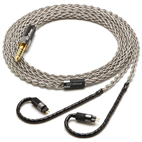 0.78mm 2Pin 6N Single Crystal Silver 2.5mm/4.4mm Balance Earphone Upgrade Cable for Oriolus Audeze iSINE20 LCDi3 64audio A12t TIA RE2000 Legend X Billie Vision VE6 DUNU SA6 (3.5mm Plug) - size: 3.5mm Plug