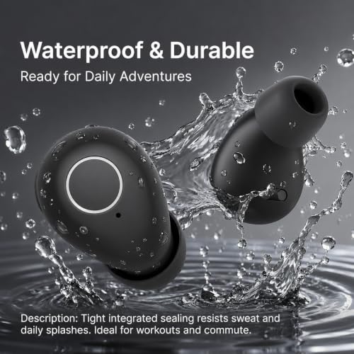 Smallest Invisible Earbuds Wireless Bluetooth, Low Profile Micro Tiny Discreet Hidden Earbuds for Work,Mini Small Headphones, Invisible Sleep Wireless Earphone for Small Earbuds - color: Black