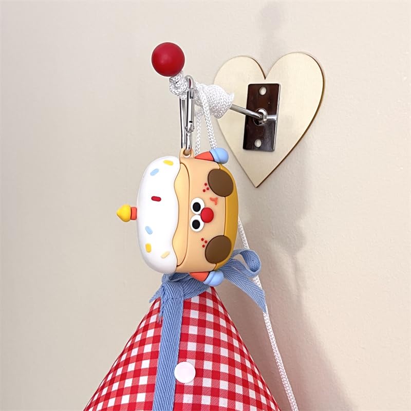 Case for Samsung Galaxy Buds 3 and for Galaxy Buds 3 Pro Earbuds with Carabiner, Silicone Charging Shockproof Protective Cover with Cartoon Skin Design for Man Woman Teen (CandleCake) - color: CandleCake