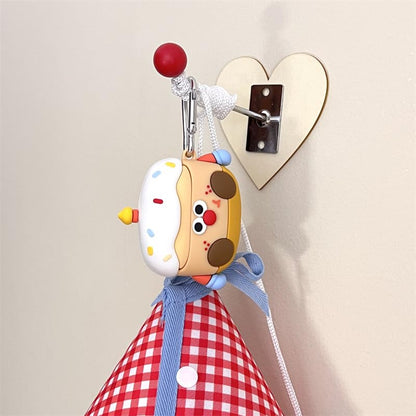 Case for Samsung Galaxy Buds 3 and for Galaxy Buds 3 Pro Earbuds with Carabiner, Silicone Charging Shockproof Protective Cover with Cartoon Skin Design for Man Woman Teen (CandleCake) - color: CandleCake