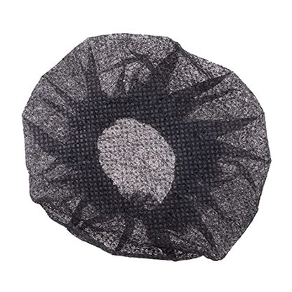 5 Sets Disposable Non-Woven Microphone Cover Sanitary Filter-Black