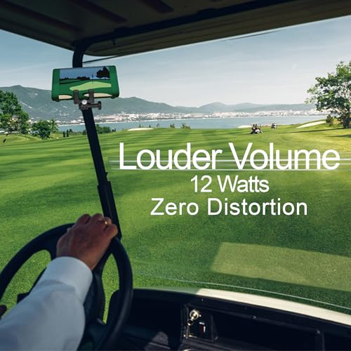 OontZ Angle 3 (4th Gen) – Portable Bluetooth Speaker, 12W Stereo Sound, 24 Hour Playtime, Rich Bass, 100 Foot Wireless Range, Waterproof, Home, Outdoor, Travel, Great Gift and Golf Speaker (Green) - color: Golf-Green