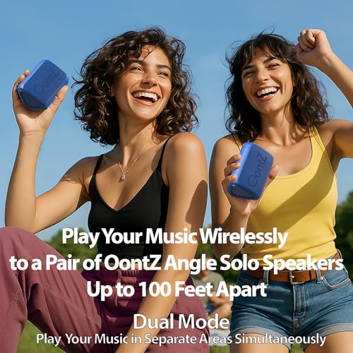 OontZ Angle Solo Compact Bluetooth Speaker, 14-Hour Playtime, Blue - color: Blue