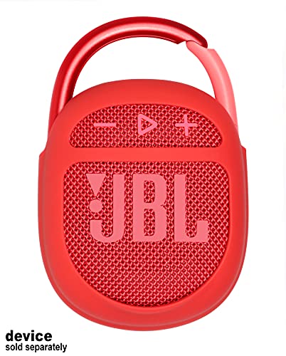GETGEAR Silicone Cover Compatible with Clip 4 Portable Speaker(Red) - color: Red