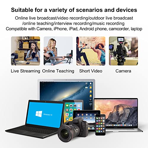 ZOWEETEK Wireless Lavalier Microphone System Dual-Channel for Recording